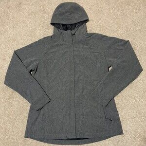 Kirkland Signature Womens M Water Repellent Softshell Jacket Fleece Lined Gray